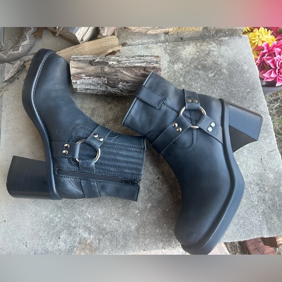 Jeffrey Campbell Operator harness Black Leather Ankle Boots Sz-9.   N - Picture 7 of 15